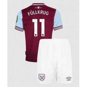 West Ham United Niclas Fullkrug #11 Dětské Domácí dres komplet 2024-25 Krátký Rukáv (+ trenýrky)